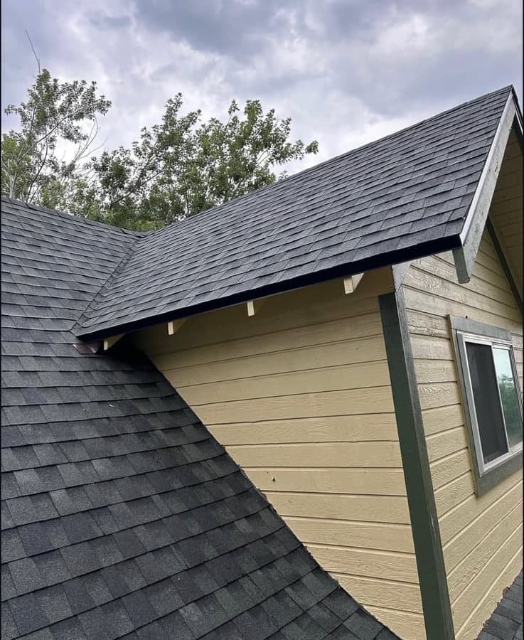 Charcoal Roof with Gable Eave